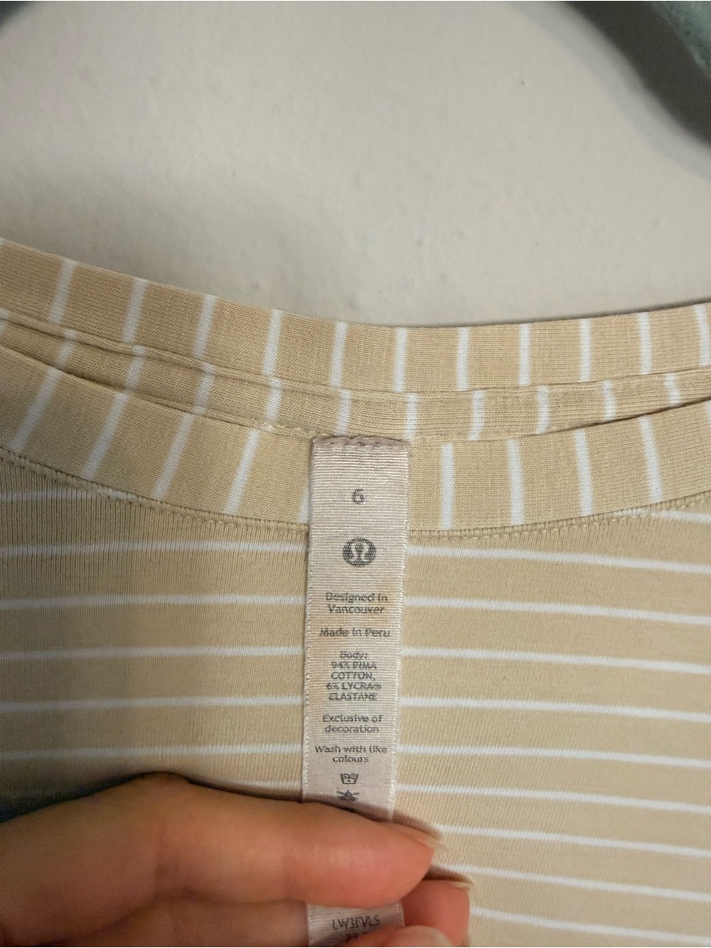Lululemon Love Crew Short Sleeve striped size 6